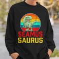 Seamus Saurus Family Reunion Last Name Team Custom Sweatshirt Gifts for Him