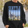 Seattle Skyline Washington Vintage Pride Sweatshirt Gifts for Him