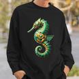 Seepferdchen Hippocampus Roboter In Grünem Gewand Sweatshirt Geschenke für Ihn