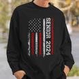 Senior 2024 American Flag Usa Graduation Class Of 2024 Sweatshirt Gifts for Him