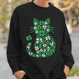 Shamrock Irish Cat Graphic Saint Patrick Day For Cat Lovers Sweatshirt Gifts for Him