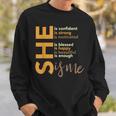 She Is Confident She Is Strong She Is Me Black History Month Sweatshirt Gifts for Him