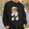 Shih Tzu Puppy In Pocket Sweatshirt Geschenke für Ihn