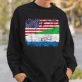 Sierra Leonean Roots Half American Flag Sierra Leonean Sweatshirt Gifts for Him