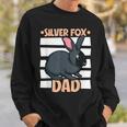 Silver Fox Rabbit Dad Sweatshirt Gifts for Him