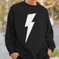 Simple Lightning Bolt In White Thunder Bolt Graphic Sweatshirt Gifts for Him