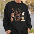 Sister Can Bearly Wait Bear Gender Neutral Boy Baby Shower Sweatshirt Gifts for Him