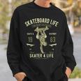 Skateboard Skateboard Life Skate & Destroy Vintage Sweatshirt Gifts for Him