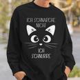 Sleep Ich Schnarche Nicht Ich Purre Katzen Ich Schnarche S Sweatshirt Geschenke für Ihn