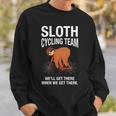 Sloth Cycling Team Lazy Sloth Sleeping Bicycle Sweatshirt Gifts for Him