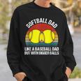 Softball Dad Like A Baseball But With Bigger Balls Sweatshirt Gifts for Him