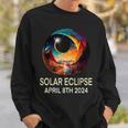 Solar Eclipse 2024 Apparel Pig Wearing Solar Eclipse Glasses Sweatshirt Gifts for Him