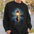 Solar Eclipse 2024 Lake Reflections Solar Eclipse Sweatshirt Gifts for Him
