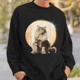 Solar Eclipse 2024 Maine Coon Cat America Totality Sweatshirt Gifts for Him