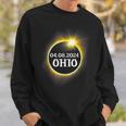 Solar Eclipse 2024 Ohio Usa State Totality Path Souvenir Sweatshirt Gifts for Him