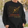 Solar Eclipse 2024 Party Missouri Total Usa Map Totality Sweatshirt Gifts for Him