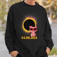 Solar Eclipse 2024 Pig Wearing Solar Eclipse Glasses Sweatshirt Gifts for Him