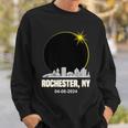 Solar Eclipse 2024 Rochester Skyline New York Solar Eclipse Sweatshirt Gifts for Him