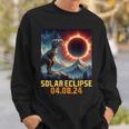 Solar Eclipse 2024Rex Dino Glasses Toddler Boys Sweatshirt Gifts for Him