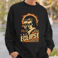 Solar Eclipse 2024 Vintage Science Fiction Movie Poster Sweatshirt Gifts for Him