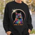 Solar Eclipse 2024 Cat Wearing Solar Eclipse Glasses Sweatshirt Gifts for Him