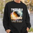 Solar Eclipse Twice In Lifetime 2024 Solar Eclipse Astronomy Sweatshirt Gifts for Him