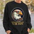 Solar Eclipsetwice In Lifetime 2024 Solar Eclipse Bald Eagle Sweatshirt Gifts for Him