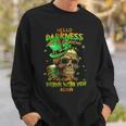 St Patrick's Day Skull Hello Darkness My Old Friend Sweatshirt Gifts for Him