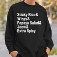 Sticky Rice Asian-Food Travel Noodle Foodie Sweatshirt Gifts for Him
