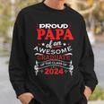 Stolzer Papa Einer Tollen Graduate Class Of 2024 Sweatshirt Geschenke für Ihn