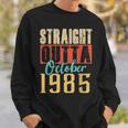 Straight Outta October 1985 35Th Awesome Birthday Sweatshirt Gifts for Him