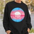 Subtle Trans Pride Flag Coastal Sunrise Sweatshirt Gifts for Him