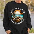 Sun Sea Sand Chronic Illness Humour Spoonie Vacation Black Sweatshirt Gifts for Him