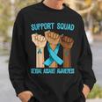 Support Squad Ribbon Sexual Assault Awareness Sweatshirt Gifts for Him