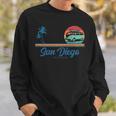 Surf California San Diego Retro Surfer Sweatshirt Gifts for Him