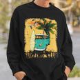 Surfing Summer Beach Hippie Van Bus Surfboard Palm Tree Sweatshirt Gifts for Him