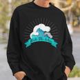 Surfing Surf And Ride The Wave Surfer Sweatshirt Gifts for Him