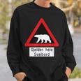 Svalbard Polar Bear Sign Gjelder Hele Spitsbergen Norway Sweatshirt Geschenke für Ihn