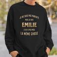 Sweater Unisexe Je Suis Pas Parfaite Mais Je Suis Emilie, Tee Personnalisé Cadeaux pour lui