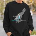 T-Rex Budgerigar Shadow Budgie Parakeet Pet Bird Lover Sweatshirt Gifts for Him