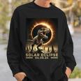 T-Rex Dinosaur Totality April 8 2024 Total Solar Eclipse Sweatshirt Gifts for Him