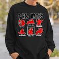 T-Rex Hates Boxing Push Ups Pull Ups Back Stroke Weights Sweatshirt Gifts for Him