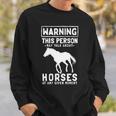 Talk About Horses Horseback Riding Horse Lover Sweatshirt Gifts for Him