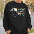 Tanned And Tipsy For An Retro Beach Vacation Sweatshirt Gifts for Him