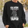 Tapir-Sweatshirt mit Spruch Ich spüre das Tier in mir, es ist ein Tapir, Lustiges Outfit Geschenke für Ihn