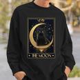 Tarot Card The Crescent Moon Black Cat Gothic Trendy Women Sweatshirt Gifts for Him