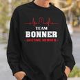 Team Bonner Lifetime Member Family Youth Kid Hearbeat Sweatshirt Gifts for Him