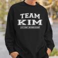 Team Kim Proud Family Surname Last Name Sweatshirt Gifts for Him