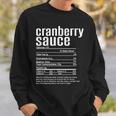 Thanksgiving Christmas Cranberry Sauce Nutritional Facts Sweatshirt Gifts for Him