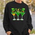 Three Patrick's Day Cocktail Glasses Costume Drinker Drunker Sweatshirt Gifts for Him